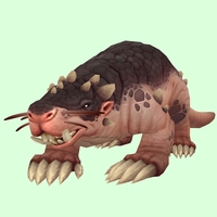 Pink Mole w/ Small Nose, Tusks, Leg Spikes