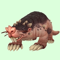Pink Mole w/ Trefoil Nose, Incisors, Leg Spikes