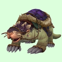 Green Mole w/ Purple Saddle, Small Nose, No Teeth
