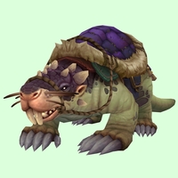 Green Mole w/ Purple Saddle, Small Nose, Incisors