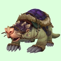 Green Mole w/ Purple Saddle, Trefoil Nose, No Teeth
