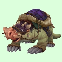 Green Mole w/ Purple Saddle, Large Nose, No Teeth