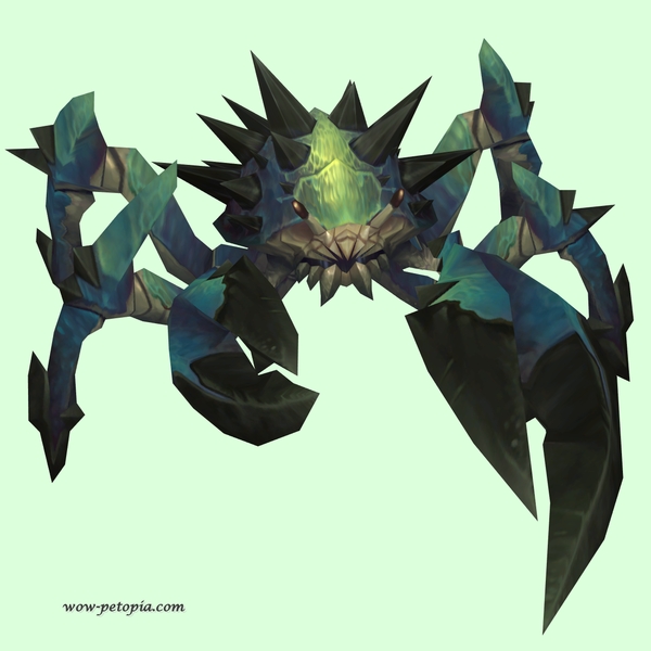 Lime-Tinged Teal Spiked Crab