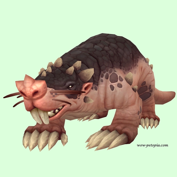 Pink Mole w/ Trefoil Nose, Incisors, Leg Spikes