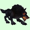 Fiery Black Draenor Wolf