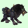 Saddled Black Draenor Wolf