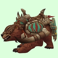 Red Amani Bear w/ Aqua Armour & Voodoo Mask