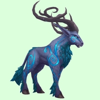 Purple & Teal Runestag w/ Upswept Horns