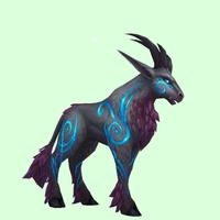 Black & Purple Runestag w/ Short Horns