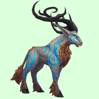 Grey & Brown Runestag w/ Upswept Horns