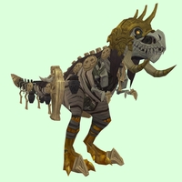 Gold-Embossed Skeletal Devilsaur w/ Light Armour & Helmet