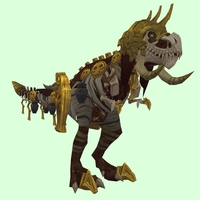 Brown Skeletal Devilsaur w/ Royal Gold Armour & Helmet