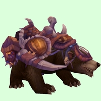 Dark Brown Bear w/ Mauve Amani Armour