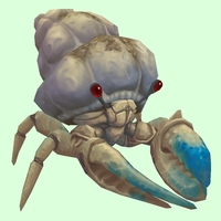 Blue & White Hermit Crab w/ Sandy Shell