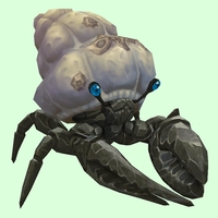 Onyx & Sapphire Hermit Crab w/ Barnacled Shell