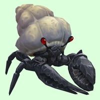 Onyx & Ruby Hermit Crab w/ Plain Shell