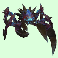 Blue-Tinged Dark Red Spiked Crab