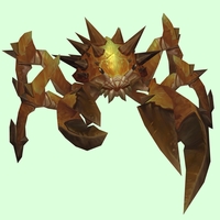 Gold-Tinged Dark Orange Spiked Crab