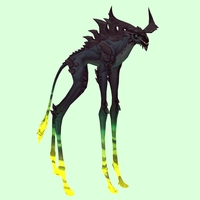 Black Deepstrider w/ Green Glow, Large Horns & Spiny Back