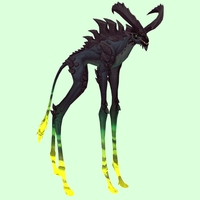 Black Deepstrider w/ Green Glow, Huge Horns & Spiny Back