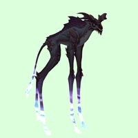 Black Deepstrider w/ Purple Glow, Pronged Horns & Maned Back