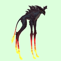 Black Deepstrider w/ Red Glow, Pronged Horns & Spiny Back