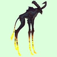 Black Deepstrider w/ Yellow Glow, Huge Horns & Maned Back