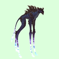 Blue Deepstrider w/ Purple Glow, Short Horns & Spiny Back