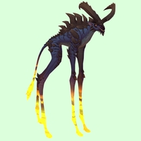 Blue Deepstrider w/ Yellow Glow, Huge Horns & Spiny Back