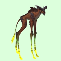 Brown Deepstrider w/ Green Glow, Pronged Horns & Maned Back