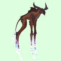 Brown Deepstrider w/ Purple Glow, Large Horns & Maned Back