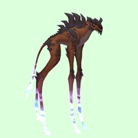 Brown Deepstrider w/ Purple Glow, Short Horns & Spiny Back