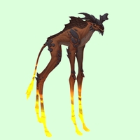 Brown Deepstrider w/ Yellow Glow, Pronged Horns & Maned Back
