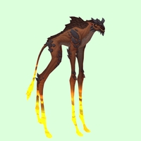 Brown Deepstrider w/ Yellow Glow, Short Horns & Maned Back