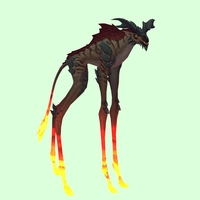 Umber Deepstrider w/ Red Glow, Pronged Horns & Maned Back