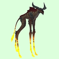 Umber Deepstrider w/ Yellow Glow, Large Horns & Maned Back