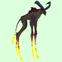 Umber Deepstrider w/ Yellow Glow, Huge Horns & Maned Back