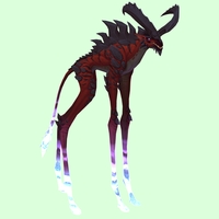 Red Deepstrider w/ Purple Glow, Huge Horns & Spiny Back