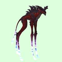 Red Deepstrider w/ Purple Glow, Pronged Horns & Spiny Back