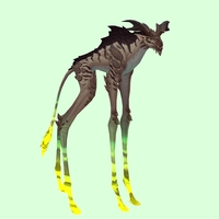 Pale Deepstrider w/ Green Glow, Pronged Horns & Maned Back