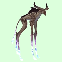 Pale Deepstrider w/ Purple Glow, Large Horns & Maned Back