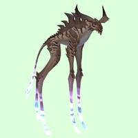 Pale Deepstrider w/ Purple Glow, Large Horns & Spiny Back