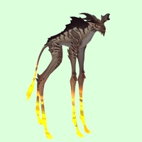 Pale Deepstrider w/ Yellow Glow, Pronged Horns & Maned Back