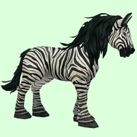 Zebra-Striped Horse w/ Long Mane