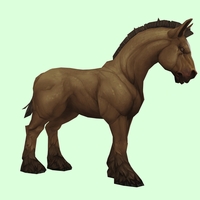 Brown Dun Horse w/ Short Mane/Tail
