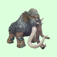 Grey Mammoth w/ Medium Broken Tusks