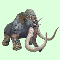 Grey Mammoth w/ Large Tusks