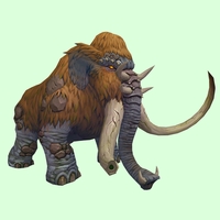 Orange Mammoth w/ Enormous Broken Tusks