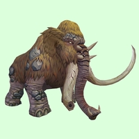 Pale Orange Mammoth w/ Enormous Broken Tusks