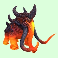 Red-Orange Magmammoth w/ Medium Tusks & Large Spikes